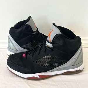 Y2K Nike Air Jordan Future Flight Remix Black Suede Pink Grey Shoes Men’s 12